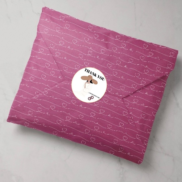 100 Custom Packaging Thank You 2" Round Stickers Finish Gloss - Picture 2 of 9